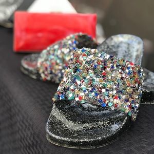 Beautiful Multicolor Bling Slides